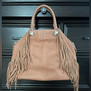 Rebecca Minkoff Brown Leather Fringe Purse